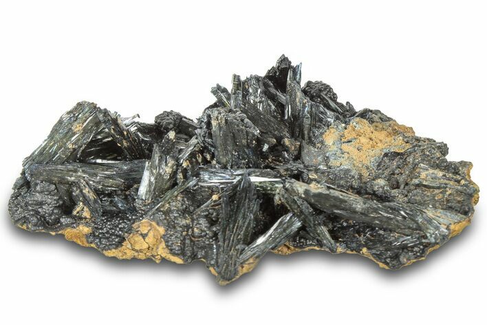 Glittering Dark-Green Vivianite Crystals - Ukraine #315592